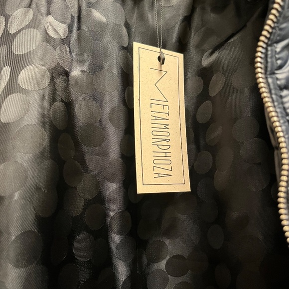 Navy blue puffer coat balloon hem XXL - Picture 8 of 13